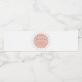 Je bent mijn Sunshine Baby shower Waterfles Etiket (Enkel label)