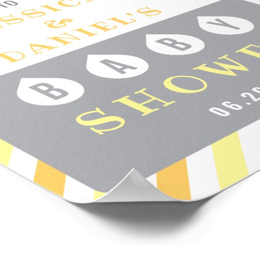 Je bent mijn Sunshine Baby shower Welkomstbord Poster (Hoek)