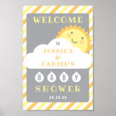 Je bent mijn Sunshine Baby shower Welkomstbord Poster (Voorkant)