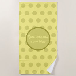 Je bent mijn Sunshine Beach handdoek (botergeel)