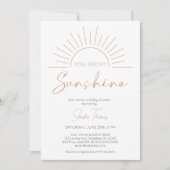 Je bent mijn Sunshine Boho Baby shower uitnodiging (Voorkant)