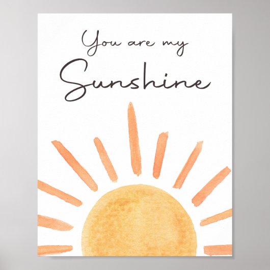 Je bent mijn Sunshine Boho Little Sunshine verjaar Poster (Voorkant)