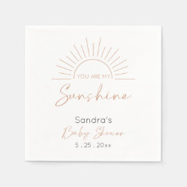 Je bent mijn Sunshine Boho Modern Baby shower Servet
