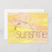 Je bent mijn Sunshine Briefkaart (Voorkant / Achterkant)