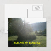 JE BENT MIJN SUNSHINE briefkaart (Voorkant / Achterkant)
