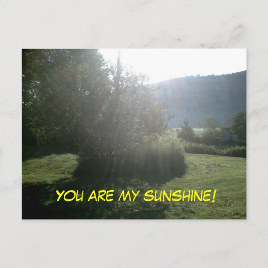 JE BENT MIJN SUNSHINE briefkaart (Voorkant)
