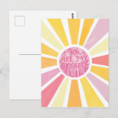 Je bent mijn Sunshine Bright Waterverf Baby Gift Briefkaart (Voorkant / Achterkant)