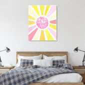 Je bent mijn Sunshine Bright Waterverf Baby Gift Canvas Afdruk (Insitu (Slaapkamer))