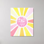 Je bent mijn Sunshine Bright Waterverf Baby Gift Canvas Afdruk (Voorkant)