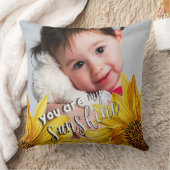 Je bent mijn Sunshine Bright Yellow Sunflower Foto Kussen (Deken)