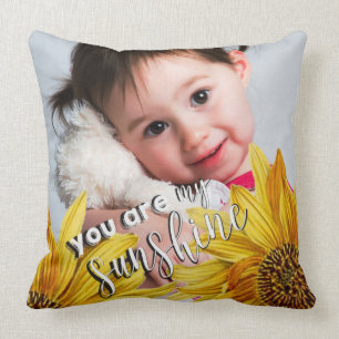 Je bent mijn Sunshine Bright Yellow Sunflower Foto Kussen