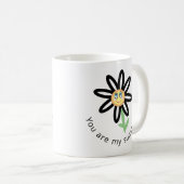 Je bent mijn Sunshine Cute Happy Daisy Flower Mok (Voorkant rechts)