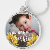 Je bent mijn Sunshine Cute Yellow Sunflower Foto Sleutelhanger (Voorkant)