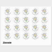 Je bent mijn Sunshine CuteHappy Daisy Flower Stick Ronde Sticker (Vel)