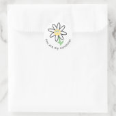Je bent mijn Sunshine CuteHappy Daisy Flower Stick Ronde Sticker (Tas)