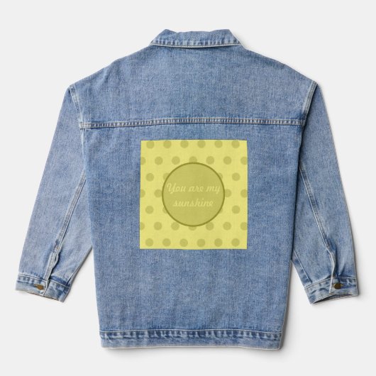 Je bent mijn Sunshine Denim jas (botergeel) Jacket (Achterkant)