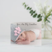 Je bent mijn Sunshine Foto Briefkaart (Staand voorkant)