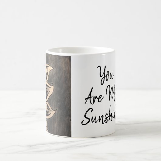 Je bent mijn Sunshine Grey Sunflower Mok (Center)
