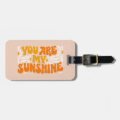 Je bent mijn Sunshine Groovy Grafisch Bagagelabel (Voorkant horizontaal)
