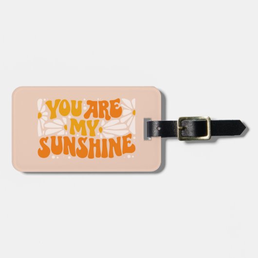 Je bent mijn Sunshine Groovy Grafisch Bagagelabel (Voorkant horizontaal)