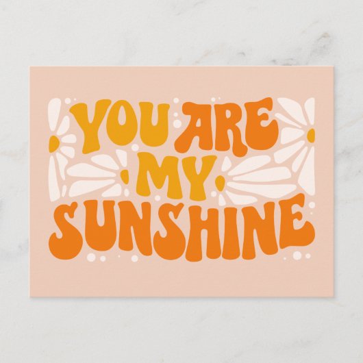 Je bent mijn Sunshine Groovy Grafisch Briefkaart (Voorkant)