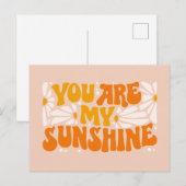 Je bent mijn Sunshine Groovy Grafisch Briefkaart (Voorkant / Achterkant)