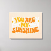 Je bent mijn Sunshine Groovy Grafisch Canvas Afdruk (Voorkant)
