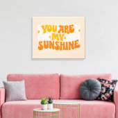Je bent mijn Sunshine Groovy Grafisch Canvas Afdruk (Insitu (Woonkamer))