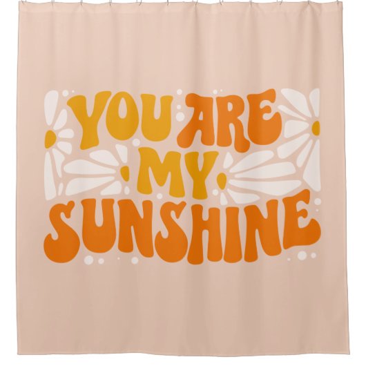 Je bent mijn Sunshine Groovy Grafisch Douchegordijn (Voorkant)