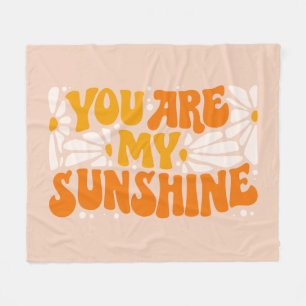 Je bent mijn Sunshine Groovy Grafisch Fleece Deken