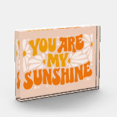 Je bent mijn Sunshine Groovy Grafisch Fotoblokken (Links)