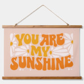 Je bent mijn Sunshine Groovy Grafisch Hangend Wandkleed (Voorkant)