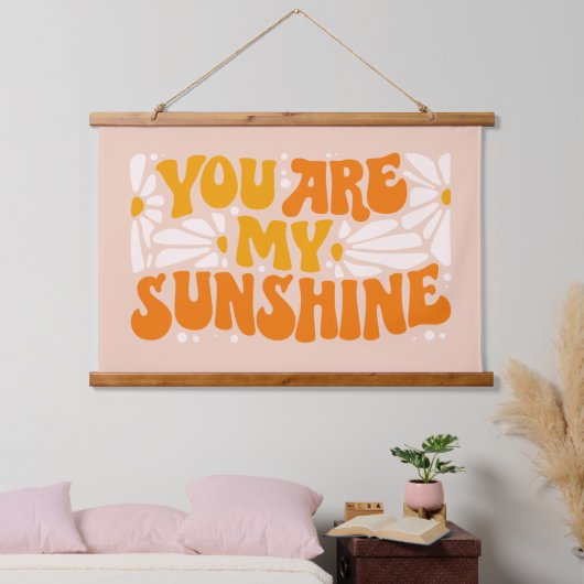 Je bent mijn Sunshine Groovy Grafisch Hangend Wandkleed (Slaapkamer)