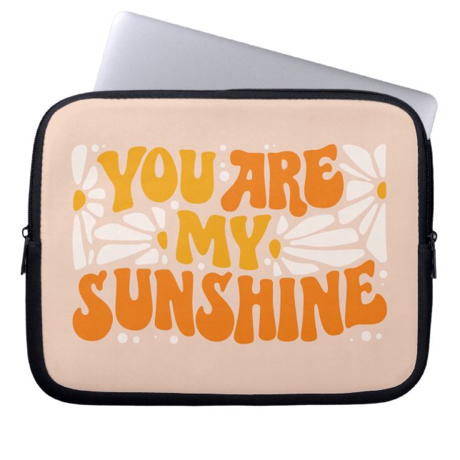 Je bent mijn Sunshine Groovy Grafisch Laptop Sleeve (Voorkant)