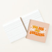 Je bent mijn Sunshine Groovy Grafisch Notitieboek (Binnen)