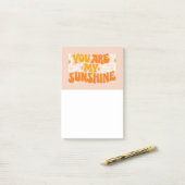 Je bent mijn Sunshine Groovy Grafisch Post-it® Notes (Op bureau)