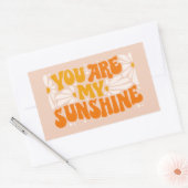 Je bent mijn Sunshine Groovy Grafisch Rechthoekige Sticker (Envelop)