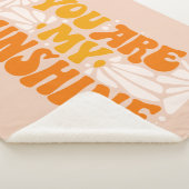 Je bent mijn Sunshine Groovy Grafisch Sherpa Deken (3/4)