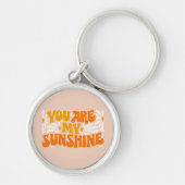 Je bent mijn Sunshine Groovy Grafisch Sleutelhanger (Voorkant)