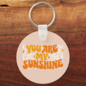 Je bent mijn Sunshine Groovy Grafisch Sleutelhanger (Voorkant)