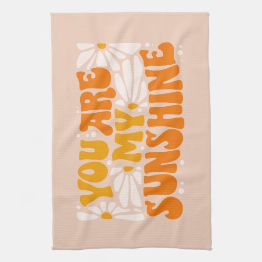 Je bent mijn Sunshine Groovy Grafisch Theedoek (Verticaal)