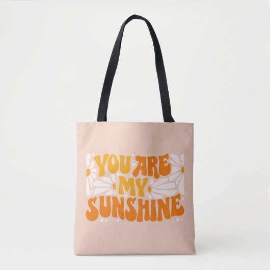 Je bent mijn Sunshine Groovy Grafisch Tote Bag (Voorkant)
