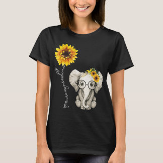 Je bent mijn Sunshine Hippie Sunflower Elephant Gi T-shirt