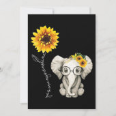 Je bent mijn Sunshine Hippie Sunflower Elephant Kaart (Voorkant)