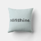 Je bent mijn Sunshine Light Blue Typografie Pillow Kussen (Achterkant)