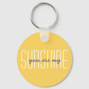 Je bent mijn Sunshine Modern Typografie Quote Sleutelhanger