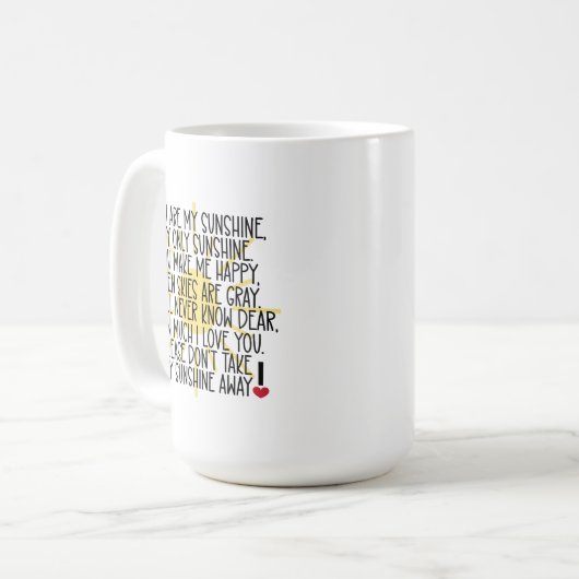 Je bent mijn Sunshine Mok (Voorkant links)