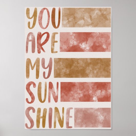 Je bent mijn Sunshine Nursery Print Kinder Room Po (Voorkant)