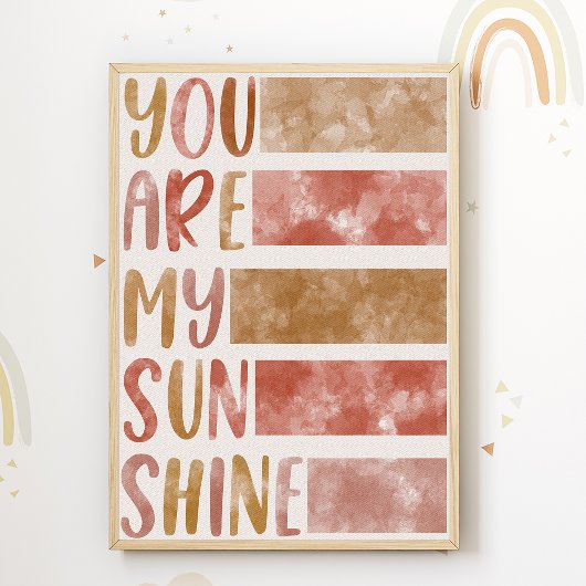 Je bent mijn Sunshine Nursery Print Kinder Room Po