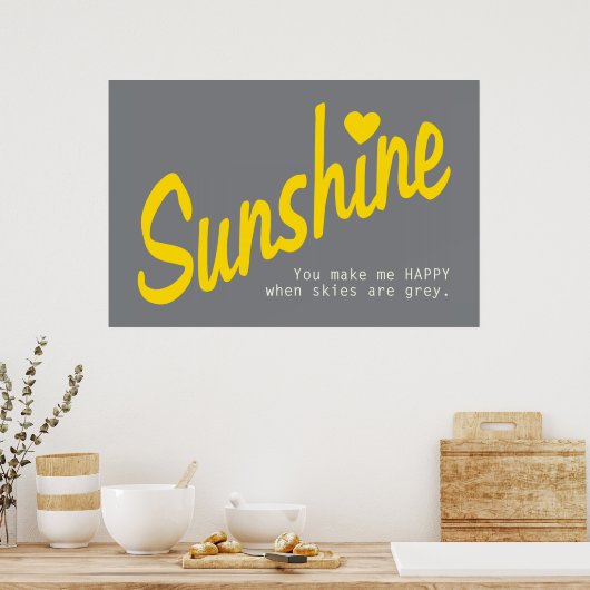 Je bent mijn Sunshine Poster (Keuken)